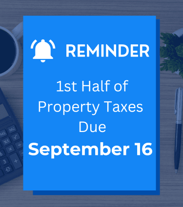 Taxes due Sept. 16