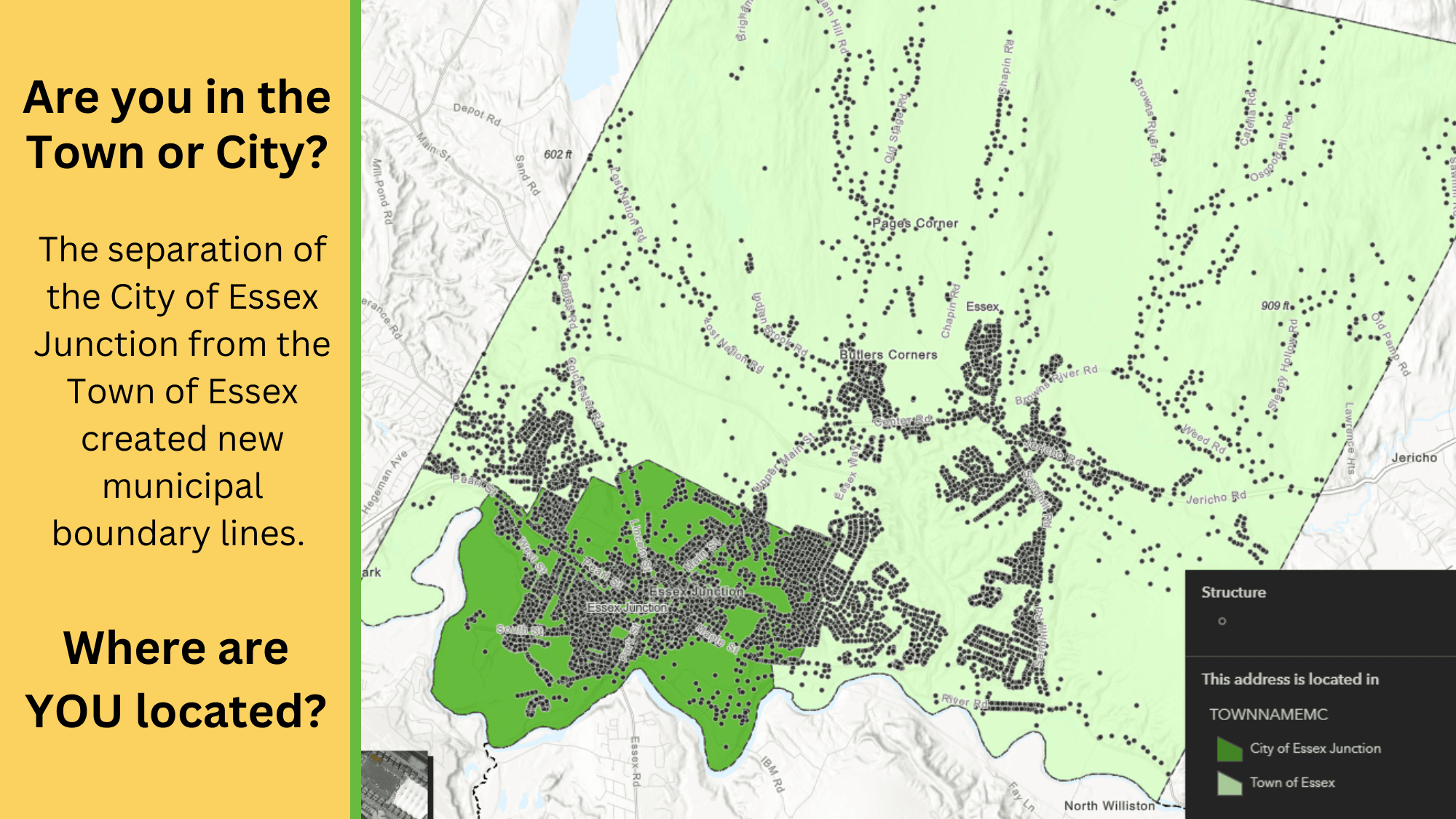 Are you in the Town or City