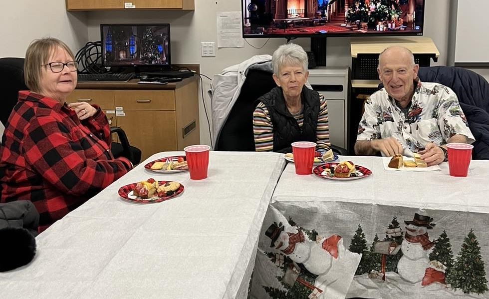 Essex seniors eating a holiday meal